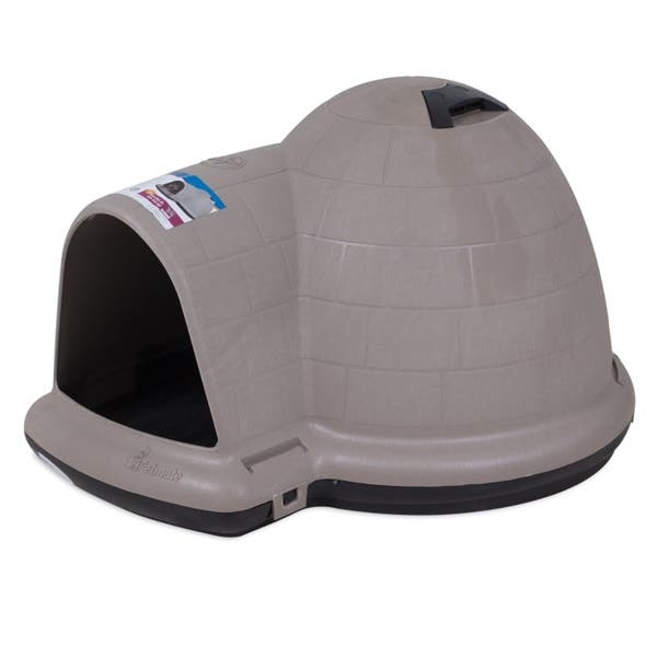 Petmate Indigo 25944 Dog House, 51-1/2 in OAL, 39.3 in OAW, 30 in OAH, Plastic, Black/Taupe