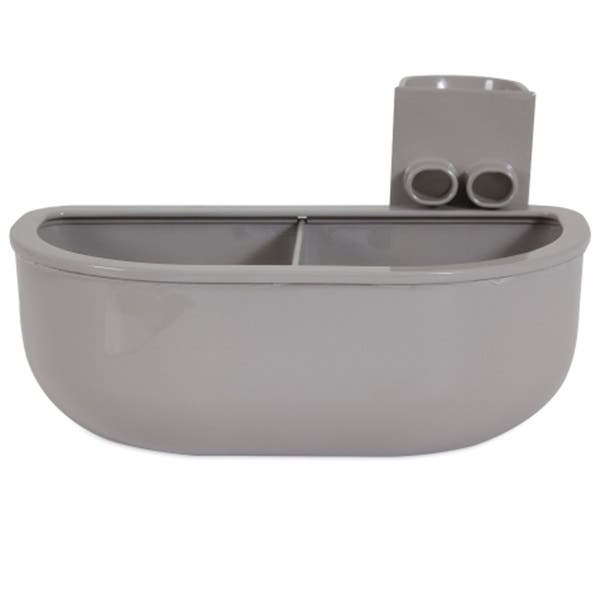 Petmate 29155 No Spill Kennel Cup, Double, Gray