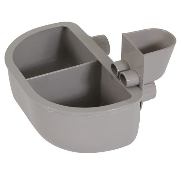 Petmate 29155 No Spill Kennel Cup, Double, Gray