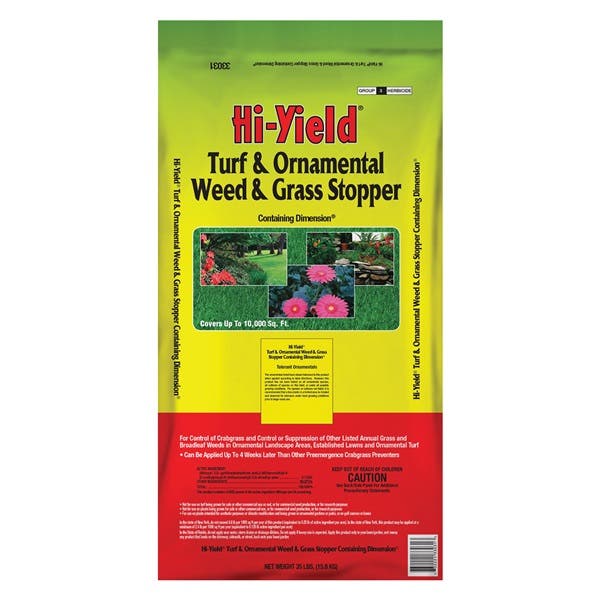 Hi-Yield Weed and Grass Stopper, Granular, Spreader Application, 35 lb Pallet