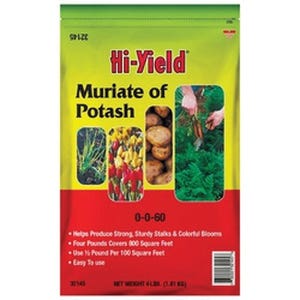 Hi-Yield Muriate Of Potash Fertilizer, 4 lb, Granular, 0-0-60 N-P-K Ratio