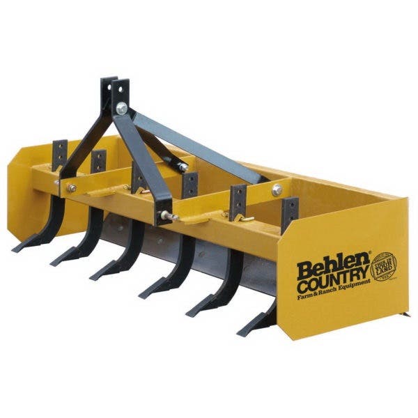 Behlen Country Box Blade 6 ft OAL Front Rear Reversible Cutting Edge 1 Hitch Up to 45 hp Tractor