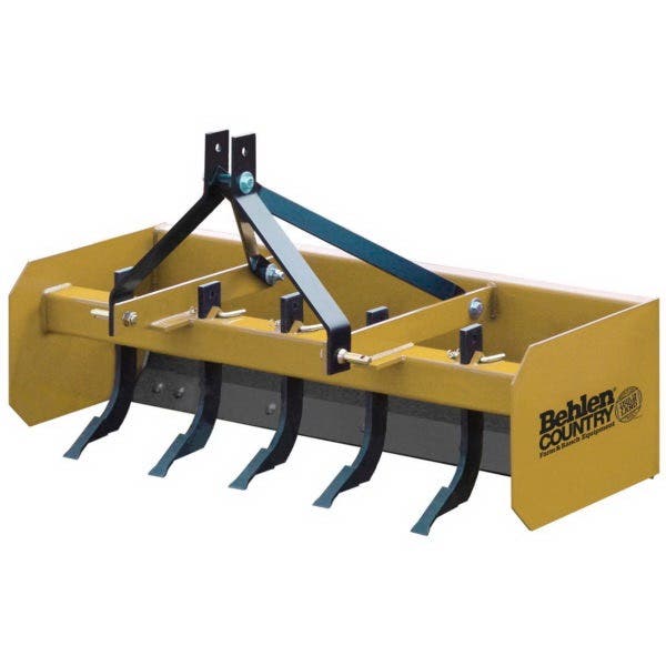 Behlen Country Box Blade 5 ft OAL Front Rear Reversible Cutting Edge 1 Hitch Up to 45 hp Tractor