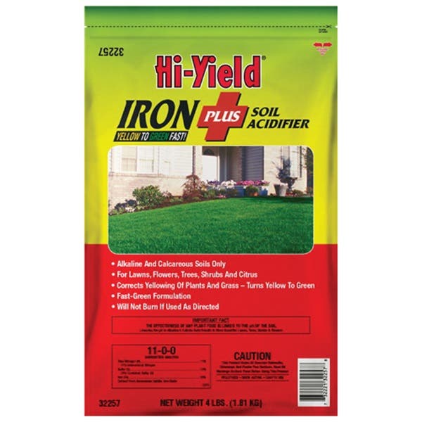 Hi-Yield Iron Plus Soil Acidifier, Granular, Reddish, 4 lb Pallet