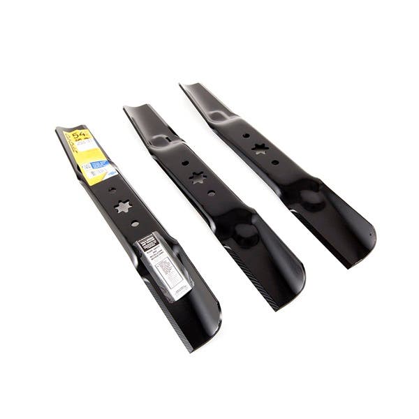 Cub Cadet 490-110-C143 Blade Set, 19-1/2 in L, 2-1/2 in W, For: 54 in Fab Deck Lawn Tractor, RZT Mowers