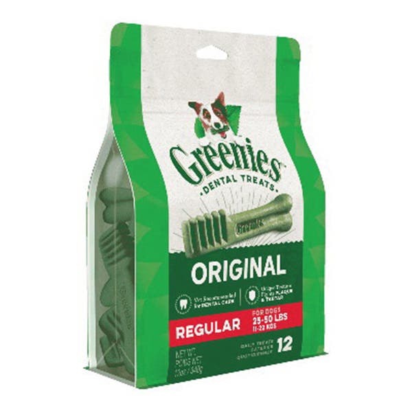 Greenies 10123534 Dog Dental Treat, R Breed, Original Flavor, 12 oz Pack