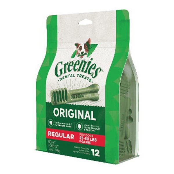 Greenies 10123534 Dog Dental Treat, R Breed, Original Flavor, 12 oz Pack