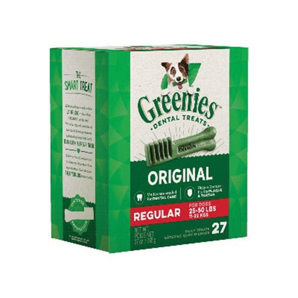 Greenies 10123686 Dog Dental Treat, R Breed, Original Flavor, 27 oz Pack