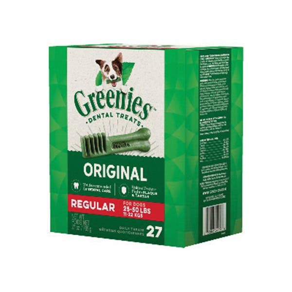 Greenies 10123686 Dog Dental Treat, R Breed, Original Flavor, 27 oz Pack