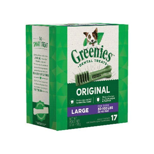 Greenies 10123545 Dog Dental Treat, L Breed, Original Flavor, 27 oz Pack