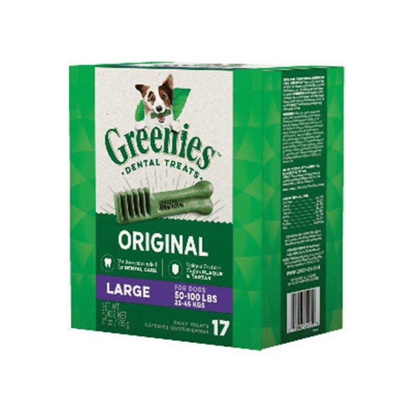 Greenies 10123545 Dog Dental Treat, L Breed, Original Flavor, 27 oz Pack