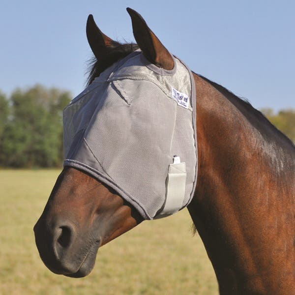 Cashel Crusader Fly Mask, Foal, Mini, Nylon Mesh, Gray