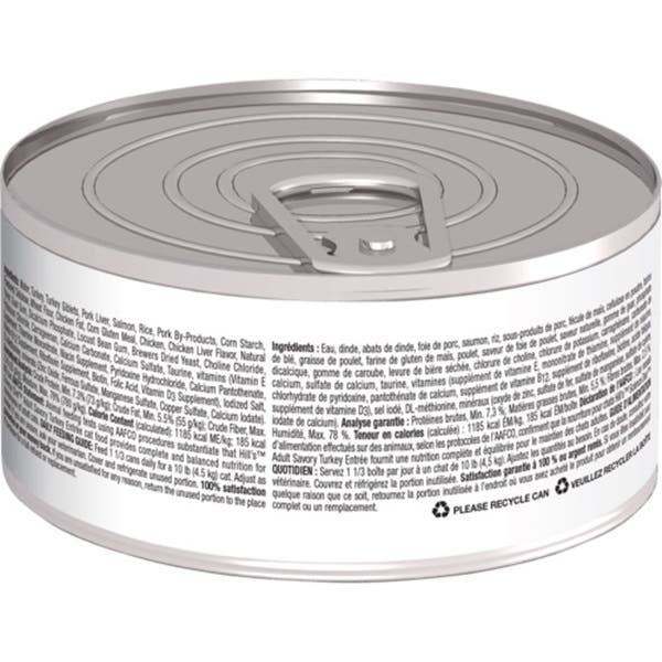 Hill's 6613 Cat Food, Adult, Special Diet: High-Protein, Dry, Savory Turkey, 5.5 oz Can