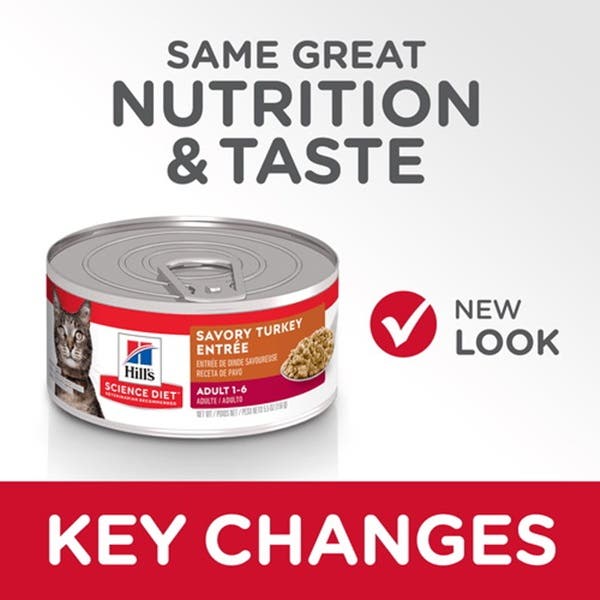 Hill's 6613 Cat Food, Adult, Special Diet: High-Protein, Dry, Savory Turkey, 5.5 oz Can