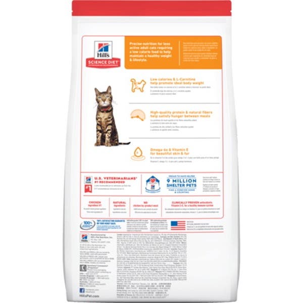 Hill's 2047 Cat Food, Adult, Special Diet: High-Protein, Light, Dry, Chicken, 7 lb Bag