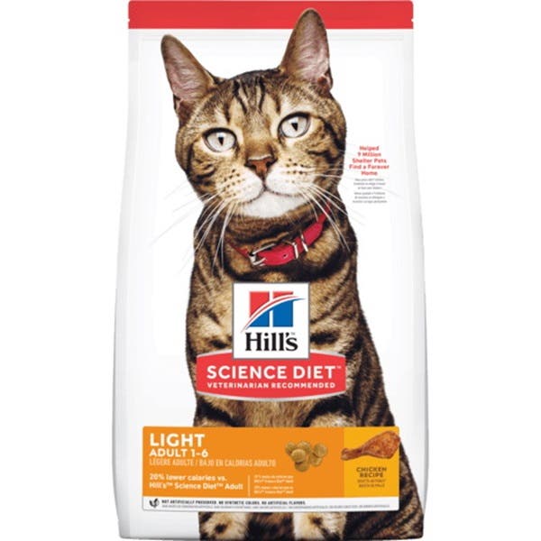 Hill's 2047 Cat Food, Adult, Special Diet: High-Protein, Light, Dry, Chicken, 7 lb Bag