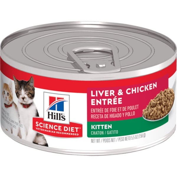 Hill's 6600 Kitten Food, Dry, Chicken, Liver Flavor, 5.5 oz Can