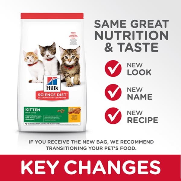 Hill's 7123 Kitten Food, Dry, Chicken Flavor, 3.5 lb Bag