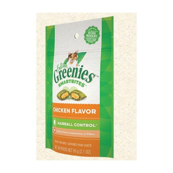 Feline Greenies SMARTBITES 10139 Cat Treat, Chicken Flavor, 2.1 oz