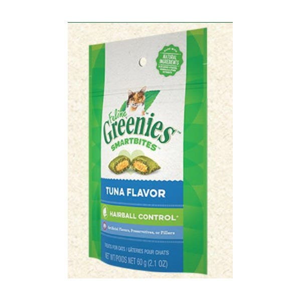 Feline Greenies SMARTBITES 10140 Cat Treat, Tuna Flavor, 2.1 oz