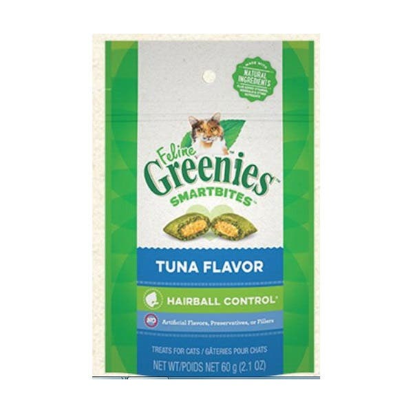 Feline Greenies SMARTBITES 10140 Cat Treat, Tuna Flavor, 2.1 oz
