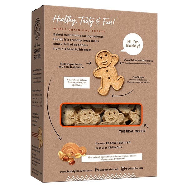 Buddy Biscuits Oven Baked Treat, Peanut Butter, 16 oz