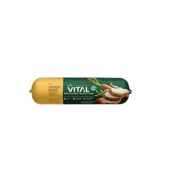 Vital Dog Food, Adult, Brown Rice, Carrots, Chicken, Peas, 2 lb, Roll