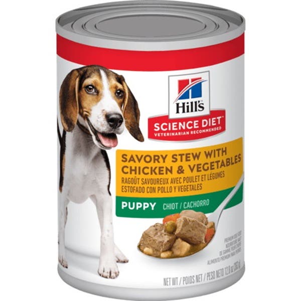 Hill's 1428 Dog Food, Puppy Breed, Wet, Chicken, Savory Stew, Vegetables Flavor, 12.8 oz Can