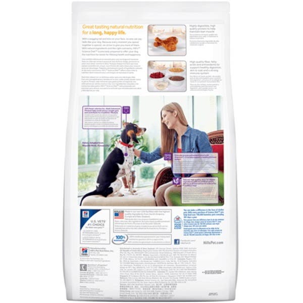 Hill's Dog Food, Adult Breed, Dry, Barley, Chicken Flavor, 30 lb Bag