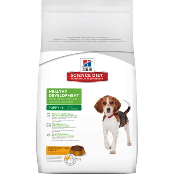 Hill's 7133 Dog Food, Puppy Breed, Dry, Barley, Chicken Flavor, 4.5 lb Bag