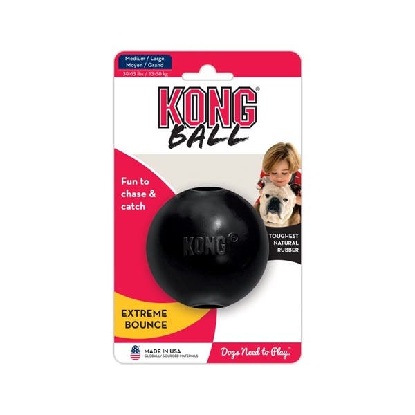 Kong Dog Toy, L/M, Interactive, Rubber, Black