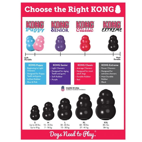 Kong Extreme Dog Toy, XL, Rubber, Black