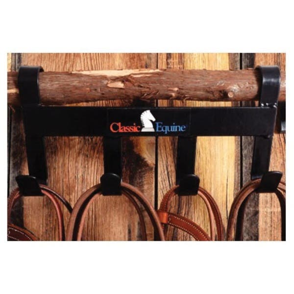 Classic Equine Bridle Hanger, Metal, Black, Plastic