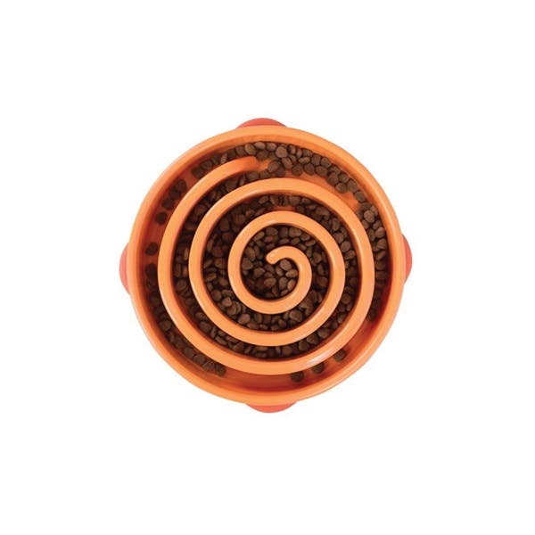 Outward Hound Fun Feeder, L, 4 cup Volume, ABS, Orange