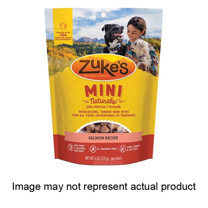 Zuke's Mini Naturals 33024 Dog Treat, Salmon Flavor, 16 oz Pouch