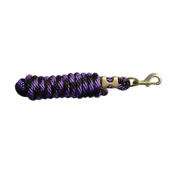 Professional's Choice Lead Rope, 10 ft L, Cotton/Polyester Line, Black/Purple