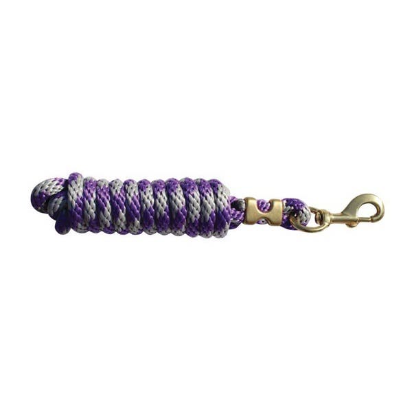 Professional's Choice Lead Rope, 10 ft L, Cotton/Polyester Line, Charcoal/Turquoise