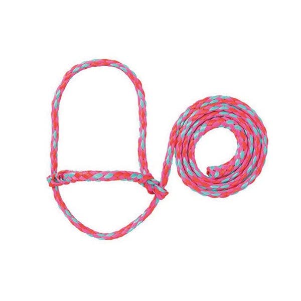 Weaver Leather Poly Rope Sheep Halter, Coral/Hot Pink/Mint