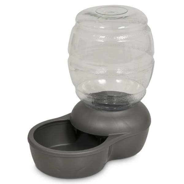 Petmate Replendish 24492 Pet Waterer, S, 1 gal Volume, PET, Mason Silver