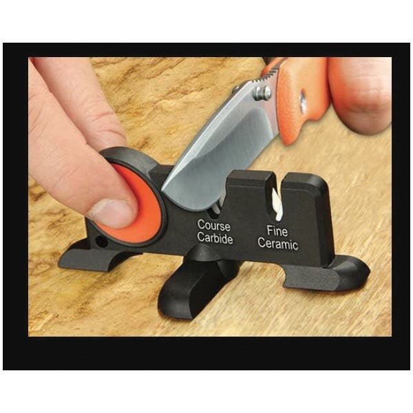 Outdoor Edge EDGE-X Series Knife Sharpener, Alumina-Ceramic/Tungsten Carbide Abrasive