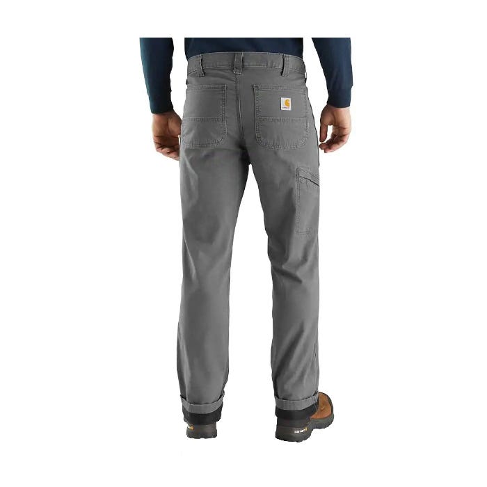 Carhartt Rigby Dungaree Pants, 36 in Waist, 32 in L Inseam, Gravel, Relaxed Fit