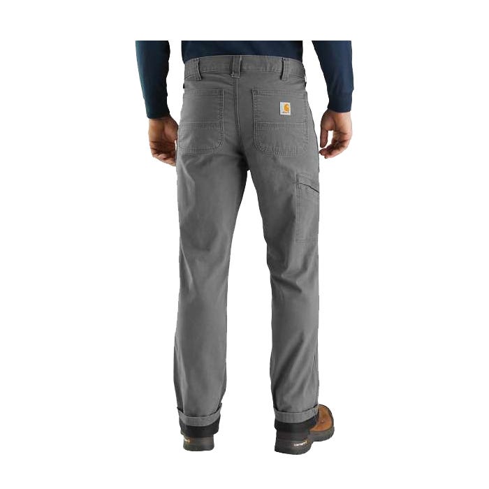 Carhartt Rigby Dungaree Pants, 38 in Waist, 34 in L Inseam, Gravel, Relaxed Fit