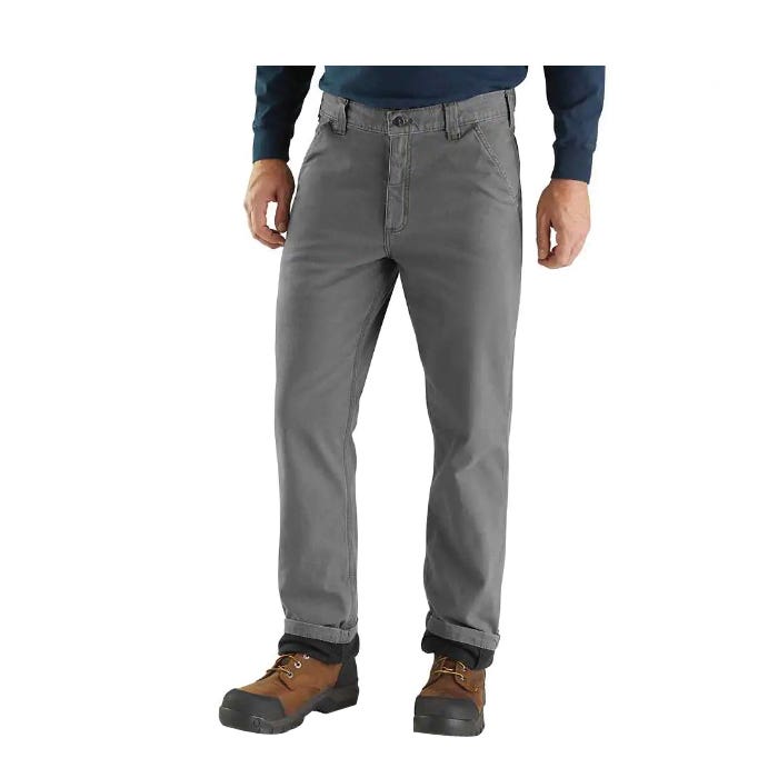 Carhartt Rigby Dungaree Pants, 36 in Waist, 32 in L Inseam, Gravel, Relaxed Fit