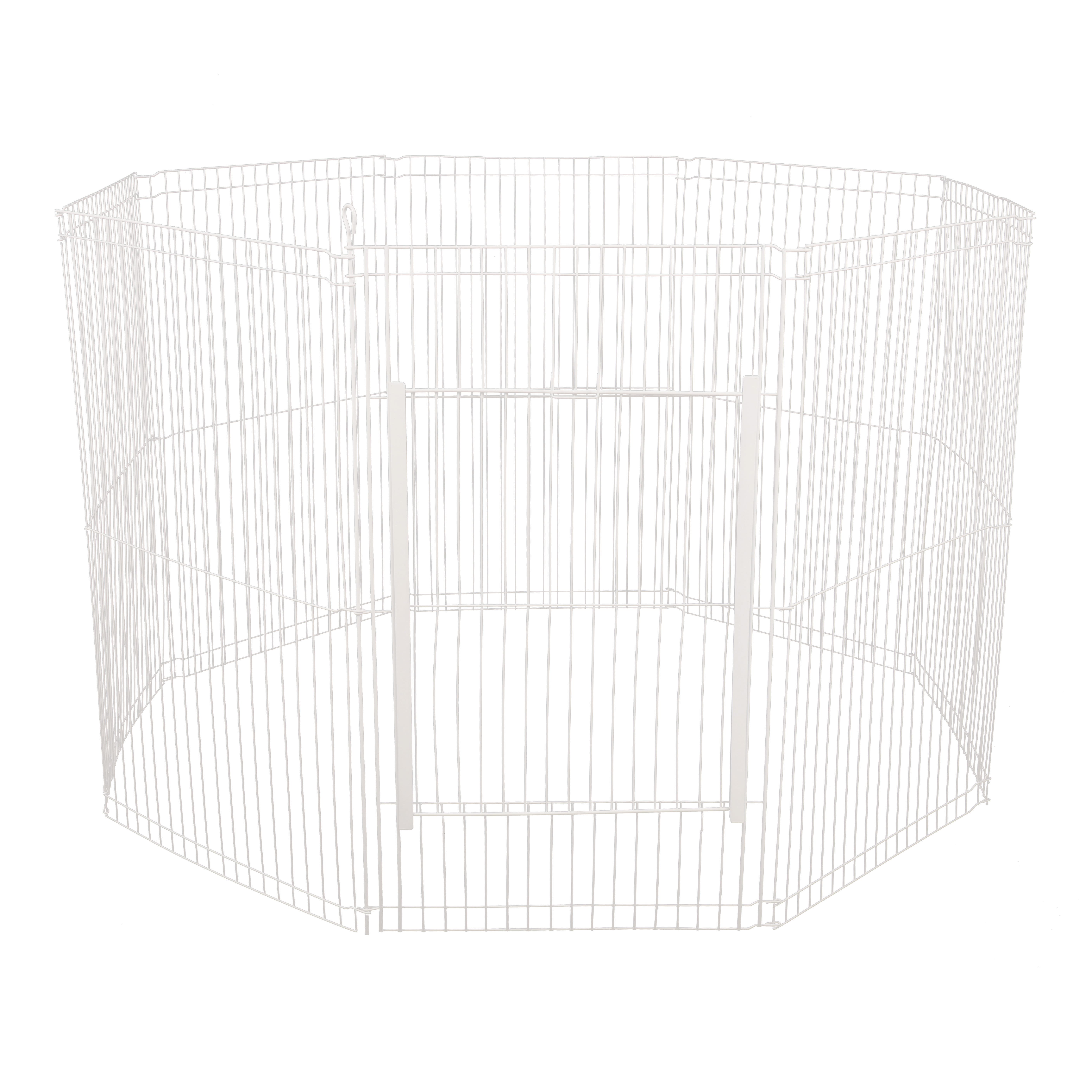 Ware 02072 Universal Play Pen, 43 in W, 43 in D, 29 in H, L, Canvas, White
