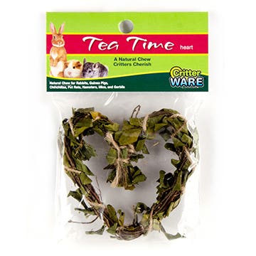 Ware Tea Time Heart, Chinchillas, Gerbils, Guinea Pigs, Hamsters, Mice, Pet Rats, Rabbits, S, Natural