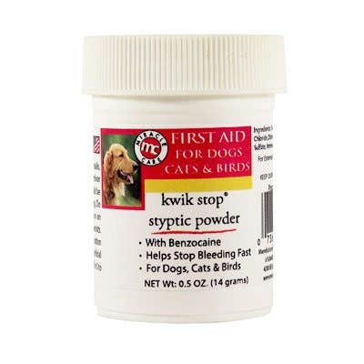 Miracle Care Kwik Stop 423594/60001 Styptic Powder, 0.5 oz, Tub
