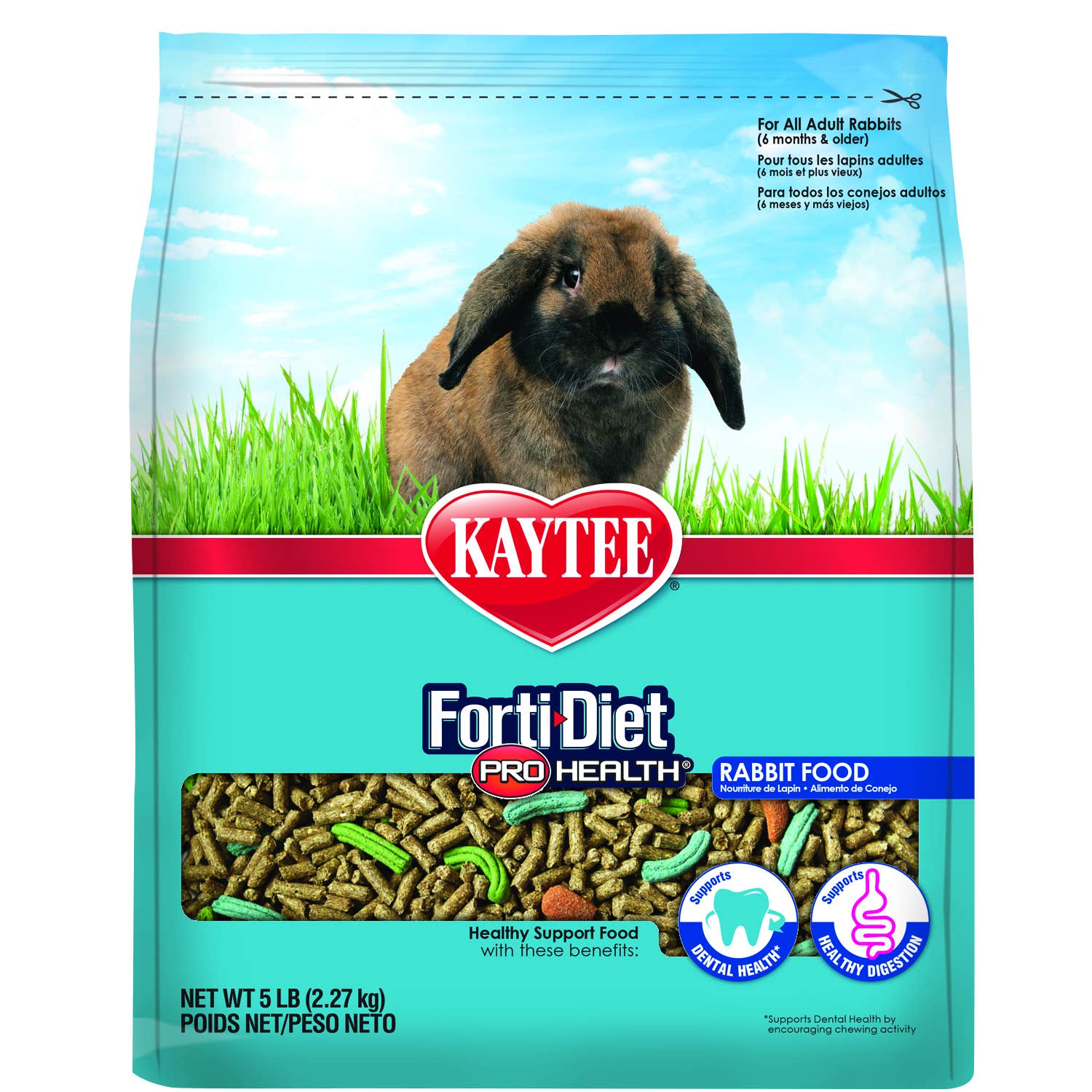 Kaytee Forti-Diet Pro Health 100037150 Adult Rabbit Food, 10 lb