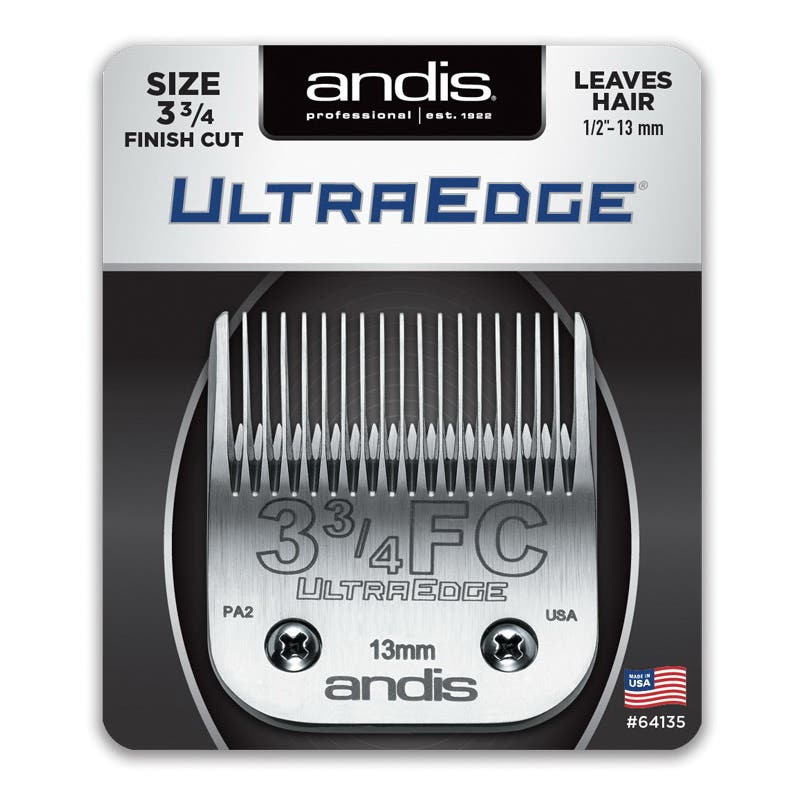 Andis UltraEdge Detachable Blade, 3 3/4 FC, Carbon Steel Clamshell