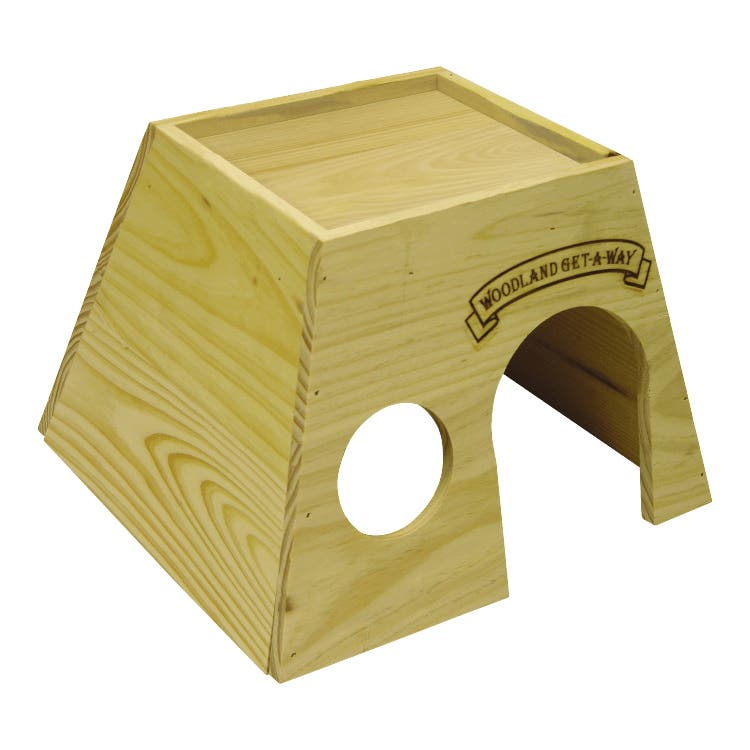 Kaytee 100079150 Woodland Get-A-Way, Large, Pine, Wooden
