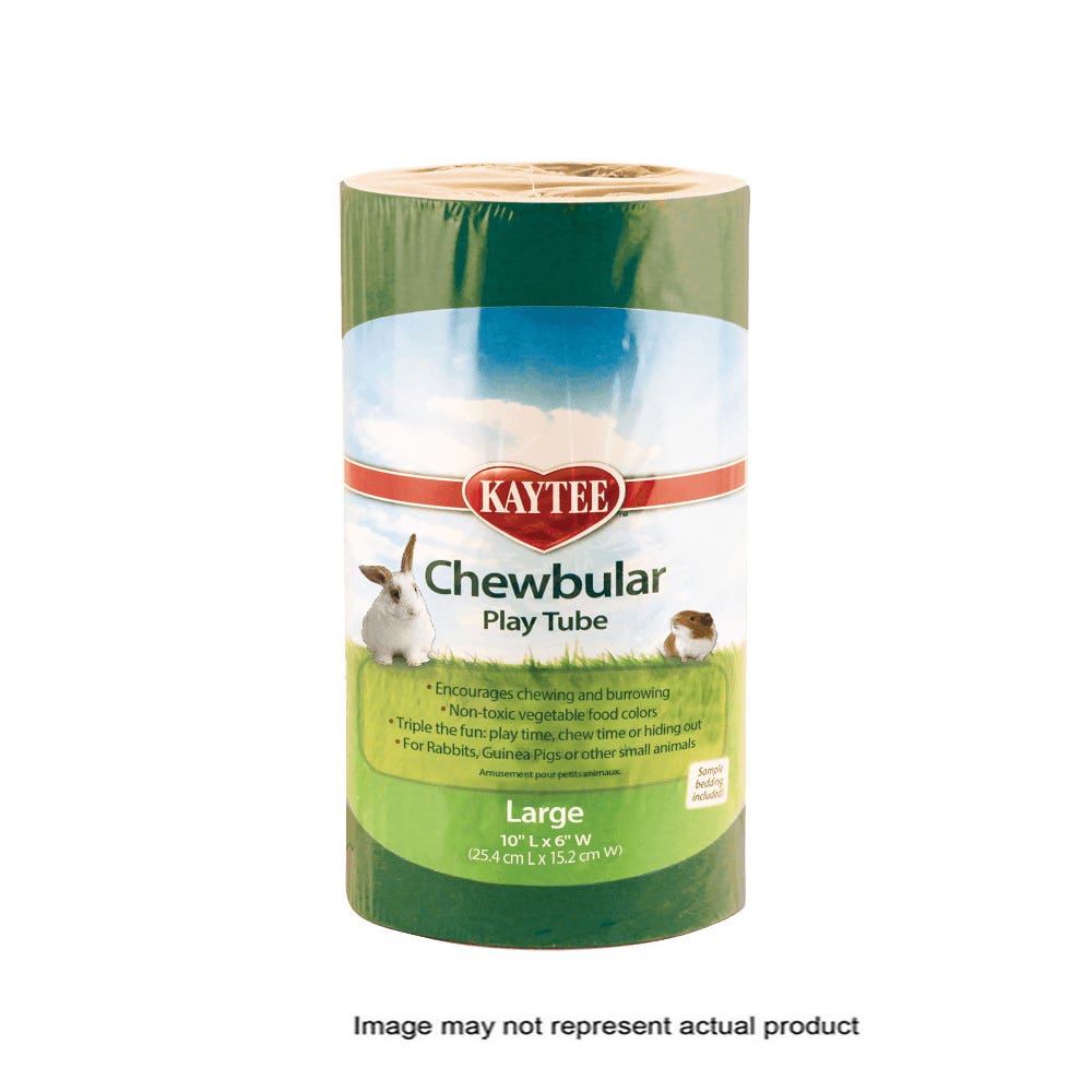 Kaytee 100079204 Chewbular Play Tube, Chinchillas, Ferrets, Guinea Pigs, Rabbits, L, Assorted